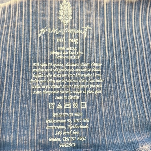 NWOT Free People Good Karma Bike Shorts Faded Periwinkle Size M/L - Picture 5 of 5